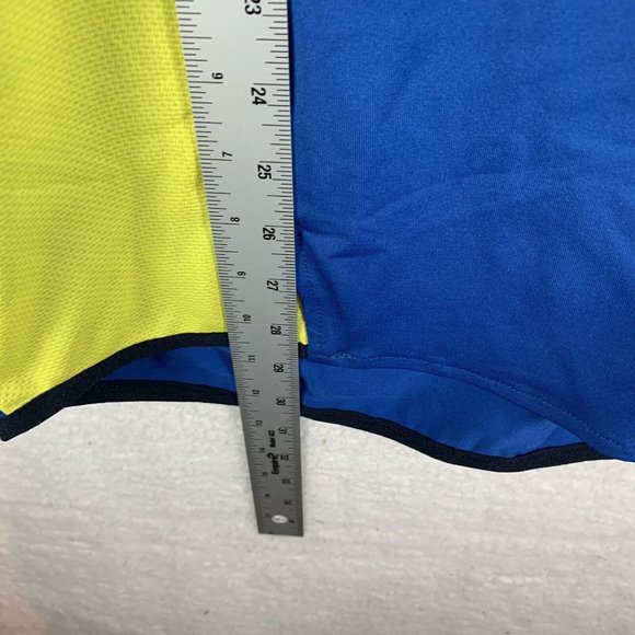 Umbro T-Shirt Men Size Large Turkish Sea/Navy V-Neck Short Sleeve Pullover 6339 - Picture 6 of 8